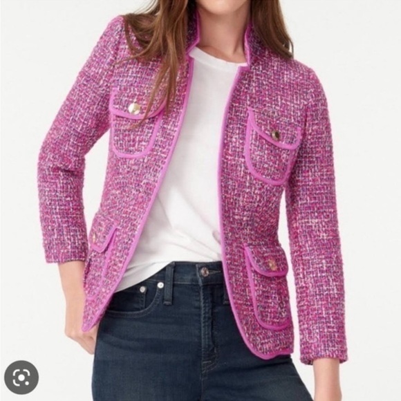 J Crew NWT Autumn Tweed Fitted Jacket/Blazer size 8 - Picture 3 of 17